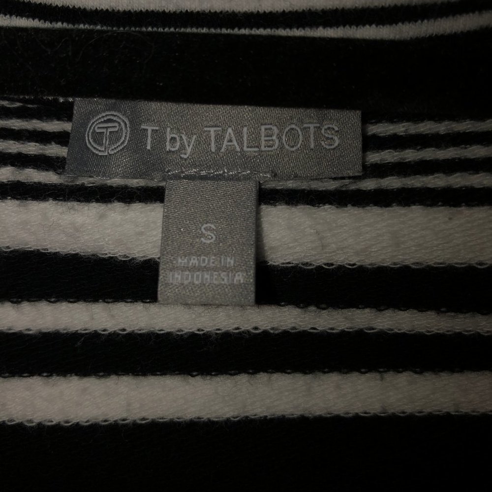 New T By Talbots Mixed Stripe Terry Pullover Smal… - image 3